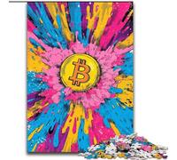 Puzzles pour Adolescents 1000 pièces avec Logo Bitcoin, Jouets éducatifs et éducatifs, Cadeaux d'anniversaire Uniques pour Les 14 Ans et Plus (Taille 26x38cm)