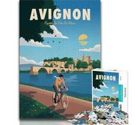 Puzzles pour Adolescents 1000 pièces Avignon, stimulent Le Cerveau, Jouets addictifs pour cultiver la Patience, Cadeau d'anniversaire (75x50cm)