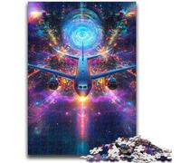 Puzzles pour Adolescents 1000 pièces Avion coloré Jouets Jeux éducatifs Soulagement du Stress Convient pour la décoration de Bureau 26x38cm