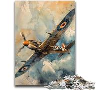 Puzzles pour Adolescents 1000 pièces Avion Spitfire pour et à partir de 14 Ans Jouets de Jeu Car il est idéal comme Cadeau pour Toute la Famille 38x26cm