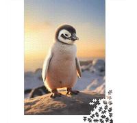 Puzzles pour Adolescents 1000 Pièces Baby Emperor Penguin Puzzle Jeux Relaxants Défi Difficile Activités Amusantes À La Maison 38x26cm/1000pcs