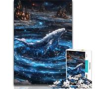 Puzzles pour Adolescents 1000 pièces Baleine mystérieuse, Jouets de Divertissement Familial avec Affiche et fiche de Questions-réponses Assorties (38x26cm)