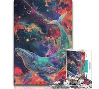 Puzzles pour Adolescents 1000 pièces Baleine psychédélique dans l'espace 1000 pièces pour Adultes, idéal comme Cadeau pour Toute la Famille à partir de 14 Ans (Taille 75x50cm)