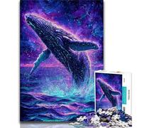 Puzzles pour Adolescents 1000 pièces Baleine psychédélique, Jeu Stimulant et Familial avec des pièces de Formes aléatoires entièrement emboîtables (75x50cm)