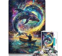 Puzzles pour Adolescents 1000 pièces, Baleine psychédélique, Jeux éducatifs, décoration d'intérieur, idéal comme Cadeau pour Toute la Famille (75x50cm)