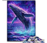 Puzzles pour Adolescents 1000 pièces Baleine psychédélique Jeux éducatifs Jeu éducatif pour Anniversaire, Noël pour et 14 Ans (Taille 26x38cm)
