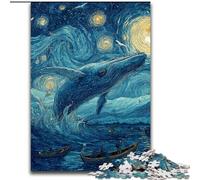 Puzzles pour Adolescents 1000 pièces Baleines dans Le Ciel étoilé, Jouets éducatifs et éducatifs pour la Famille, Cadeaux d'anniversaire et Cadeaux Uniques (Taille 50x75cm)