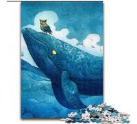 Puzzles pour Adolescents, 1000 pièces, Baleines et hiboux, activité familiale, décoration d'intérieur Unique et Cadeaux pour Les 14 Ans et Plus (Taille 50x75cm)