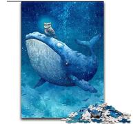 Puzzles pour Adolescents 1000 pièces, Baleines et hiboux, Analyse et logique, avec pièces de Formes aléatoires entièrement emboîtables, à partir de 14 Ans (Taille 50x75cm)