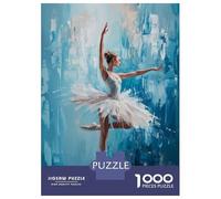 Puzzles pour Adolescents 1000 Pièces Ballet Dancer in Blue Ballet Dancer Print Puzzle pour Adultes, Jouet, Décoration Murale, Course De Vitesse Manuelle, Excellent Cadeau pour Les Jeux 52x38cm/1000pc