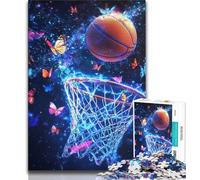 Puzzles pour Adolescents 1000 pièces Basket-Ball coloré 1000 pièces pour Adolescents pour Un Jeu Stimulant et Familial 26x38cm