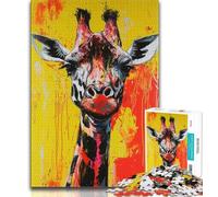 Puzzles pour Adolescents, 1000 pièces, Basquiat Girafe, Jeu éducatif Familial, décoration Murale, Cadeaux d'anniversaire et de Noël Uniques, 38x26cm