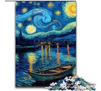 Puzzles pour Adolescents 1000 pièces Bateau Ciel étoilé, Jeu Stimulant et Familial avec des pièces de Formes aléatoires entièrement emboîtables (Taille 26x38cm)