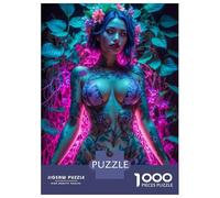 Puzzles pour Adolescents 1000 Pièces Beautiful Flower Body Puzzle Jeu Manuel pour S'amuser en Famille Cadeaux Uniques pour Anniversaire Et Noël 70x50cm/1000pcs