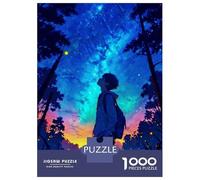 Puzzles pour Adolescents 1000 Pièces Beautiful Night Boy Puzzle pour Adultes Jeux Relaxants Décoration Intérieure Cadeaux Uniques pour Anniversaire Et Noël 70x50cm/1000pcs