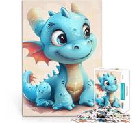 Puzzles pour Adolescents 1000 pièces Bébé Dragon Mignon Jouets de Jeu pour Cadeau Familial Cadeaux d'anniversaire 75x50cm