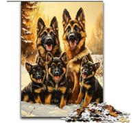 Puzzles pour Adolescents 1000 pièces Berger Allemand, activité familiale pour renforcer l'amour Entre Couples, à partir de 14 Ans, 50x75cm