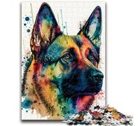 Puzzles pour Adolescents 1000 pièces Berger Allemand Entraînez Votre Cerveau et Vos Mains Interaction Parent-Enfant pour Les 14 Ans et Plus 50x75cm