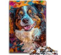 Puzzles pour Adolescents 1000 pièces Berger Australien, activité Amusante pour la Maison, Jouets pour Les Jours de Pluie, Cadeaux d'anniversaire (38x26cm)