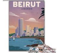 Puzzles pour Adolescents 1000 pièces Beyrouth, Jouets de Divertissement Familial, idéal comme Cadeau pour Toute la Famille 50x75cm