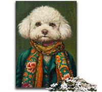 Puzzles pour Adolescents 1000 pièces Bichon frisé, Jeu éducatif et Stimulant pour Toute la Famille, idéal pour Les Anniversaires et Noël (26x38cm)