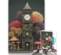 Puzzles pour Adolescents 1000 pièces Big Ben à Londres, Jouets de Divertissement Familial avec Affiche et fiche de Questions-réponses Assorties (38x26cm)