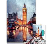 Puzzles pour Adolescents 1000 pièces Big Ben, Londres, Jouets stimulants, Cadeaux Secret Santa pour Les 14 Ans et Plus 38x26cm