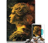 Puzzles pour Adolescents 1000 pièces Bitcoin Girl, Anti-Stress, défi Difficile, Chaque pièce est Unique - Jeu Familial Stimulant et Amusant 50x75cm
