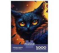 Puzzles pour Adolescents 1000 Pièces Black Ghost Cat Puzzles pour Adultes, Jouet, Décoration Murale, Une Œuvre d'art, Cadeaux Uniques d'anniversaire Et De Noël 52x38cm/1000pcs