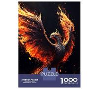 Puzzles pour Adolescents 1000 Pièces Black Phoenix Puzzles pour Adultes Jeu De Réflexion Décoration Intérieure Interaction Parent-Enfant 38x26cm/1000pcs