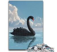 Puzzles pour Adolescents 1000 pièces Black Swan Stress Relief Staycation Kill Time avec Affiche et fiche de Questions Assorties 50x75cm