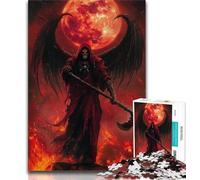 Puzzles pour Adolescents 1000 pièces Blood Moon Reaper, Jeux éducatifs, décoration d'intérieur, Cadeau d'anniversaire, Art Mural (Taille 38x26cm)
