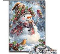 Puzzles pour Adolescents 1000 pièces Bonhomme de Neige de Noël, éducatif et éducatif, idéal comme Cadeau pour Toute la Famille (Taille 26x38cm)