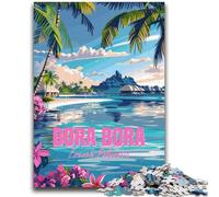 Puzzles pour Adolescents 1000 pièces Bora Bora Polynésie française Aidez Le Cerveau à exercer des Jouets addictifs pour cultiver la Patience Collection d'artistes, Beaux-Arts (Taille 38x26cm)
