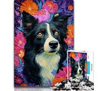 Puzzles pour Adolescents 1000 pièces Border Collie, Jeu éducatif, défi, Jouet, à Offrir en Cadeau à Toute la Famille, 38x26cm