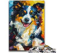 Puzzles pour Adolescents 1000 pièces Border Collie pour et à partir de 14 Ans Jouets de Jeu Car C'est idéal comme Cadeau pour Toute la Famille 50x75cm