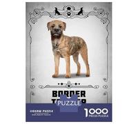 Puzzles pour Adolescents 1000 Pièces Border Terrier Puzzle pour Adolescents Améliore La Mémoire Difficile À Compléter Jeu Stimulant Jouets 70x50cm/1000pcs