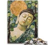 Puzzles pour Adolescents 1000 pièces Bouddha endormi Art Soulagement du Stress Défi Difficile Convient pour la décoration de Bureau 26x38cm