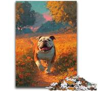 Puzzles pour Adolescents 1000 pièces, Bouledogue Anglais Heureux, Jeux éducatifs, décoration d'intérieur, Collection d'artistes, Beaux-Arts 38x26cm