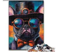 Puzzles pour Adolescents 1000 pièces Bouledogue français, Jouets éducatifs et éducatifs, Cadeaux d'anniversaire Uniques pour Les 14 Ans et Plus (Taille 26x38cm)