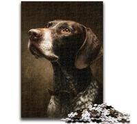 Puzzles pour Adolescents 1000 pièces Braque Allemand à Poil Court Un Jeu éducatif Difficile à réaliser, Amusant et Humoristique pour Un Anniversaire 50x75cm