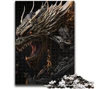 Puzzles pour Adolescents 1000 pièces Brave Dragon, Jeu Stimulant et éducatif en Famille pour Anniversaire et Noël 26x38cm