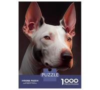 Puzzles pour Adolescents 1000 Pièces Bull Terrier Oil Paint Puzzle Jeux Relaxants Défi Difficile Activités Amusantes À La Maison 38x26cm/1000pcs