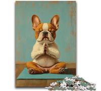 Puzzles pour Adolescents 1000 pièces Bulldog Skateboard Jeu Stimulant et Jeu Familial Idéal comme Cadeau pour Toute la Famille 26x38cm