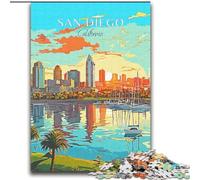 Puzzles pour Adolescents 1000 pièces Californie San Diego pour Jeu éducatif Défi Jouet Collection Artistes, Beaux-Arts (38x52cm) 1000pcs