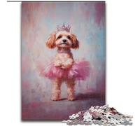Puzzles pour Adolescents 1000 pièces Caniche Ballerine, éducatifs et éducatifs, idéal comme Cadeau pour Toute la Famille (Taille 50x75cm)