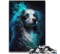 Puzzles pour Adolescents 1000 pièces Caniche Chien Visionnaire Jeu Stimulant et éducatif en Famille pour Anniversaire, Noël 50x75cm
