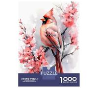 Puzzles pour Adolescents 1000 Pièces Cardinal Cherry Blossom Puzzles pour Adolescents, Jouet, Décoration Murale, Jeu De Course De Vitesse, Cadeau Stimulant 38x26cm/1000pcs