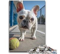 Puzzles pour Adolescents 1000 pièces Carlin Jouant au Tennis Un Jeu éducatif Difficile à réaliser, Amusant et Humoristique pour Un Anniversaire 26x38cm