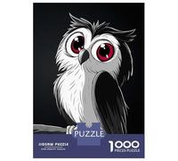 Puzzles pour Adolescents 1000 Pièces Cartoon Owl with Big Eyes Puzzles pour Adultes Jeu Manuel pour S'amuser en Famille Activités Amusantes À La Maison, 38x26cm/1000pcs